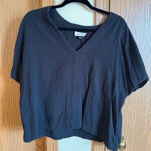 Universal Thread Black Cropped T-Shirt